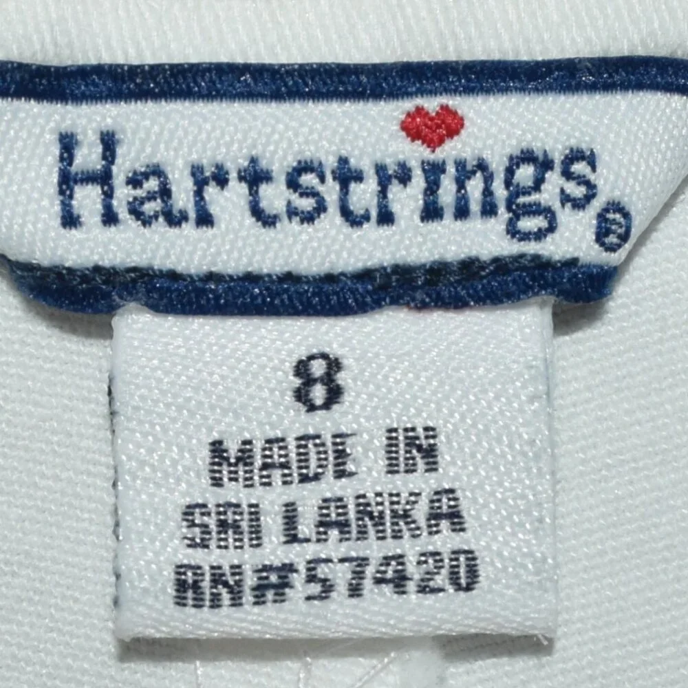 Hartstrings Pleated Nautical White Skort - Size 8